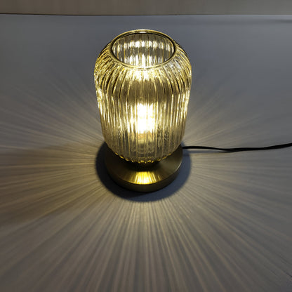Skanto | Nordic Table Lamp with Ribbed Glass
