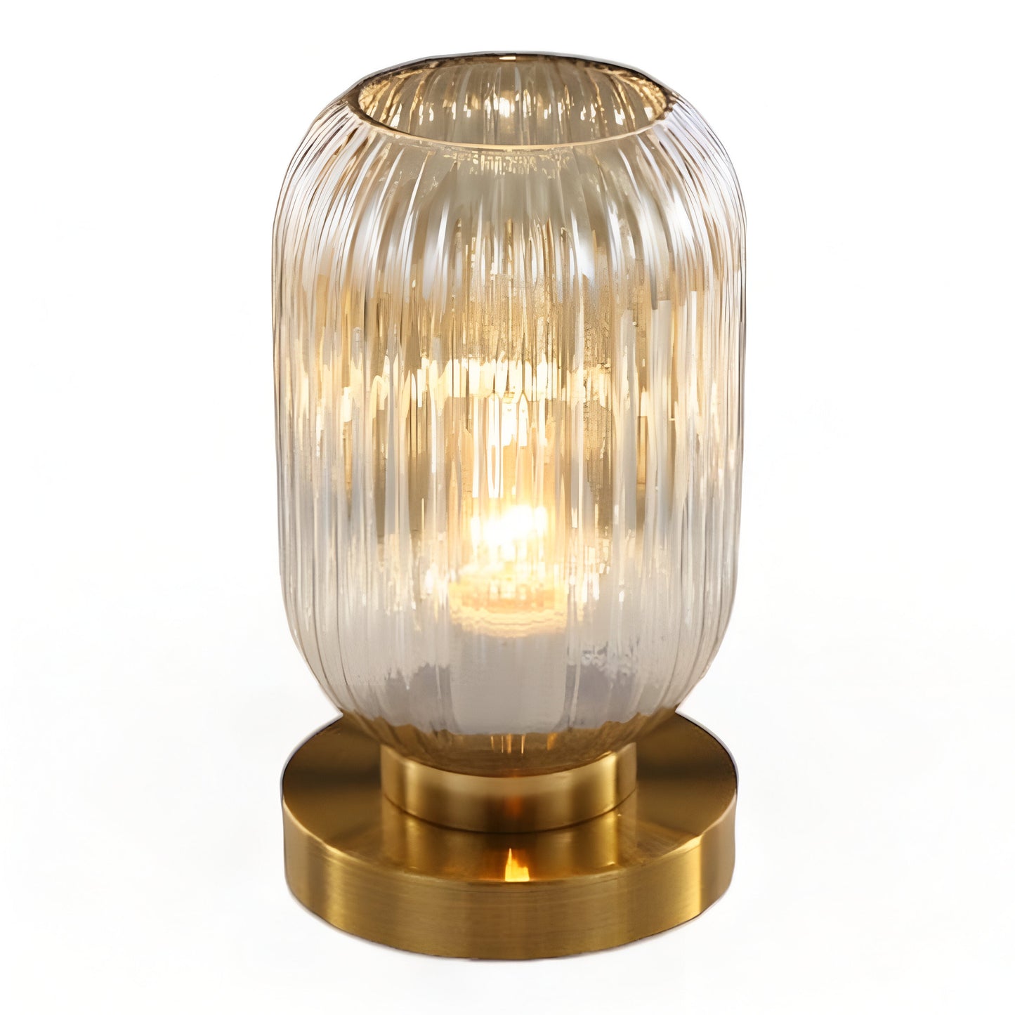 Skanto | Nordic Table Lamp with Ribbed Glass
