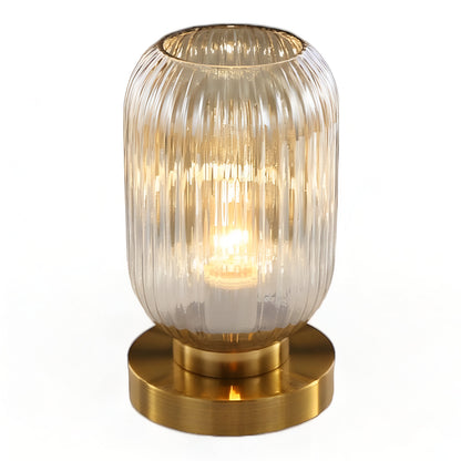 Skanto | Nordic Table Lamp with Ribbed Glass