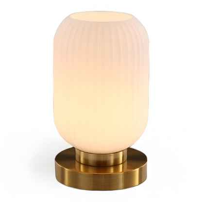 Skanto | Nordic Table Lamp with Ribbed Glass