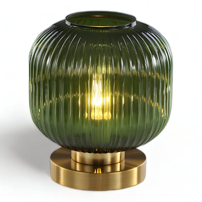 Skanto | Nordic Table Lamp with Ribbed Glass