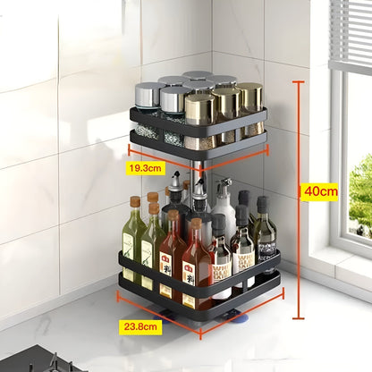 Spice Rack - 360° Rotatable Multifunctional Shelf for the Kitchen - Organize Easily!