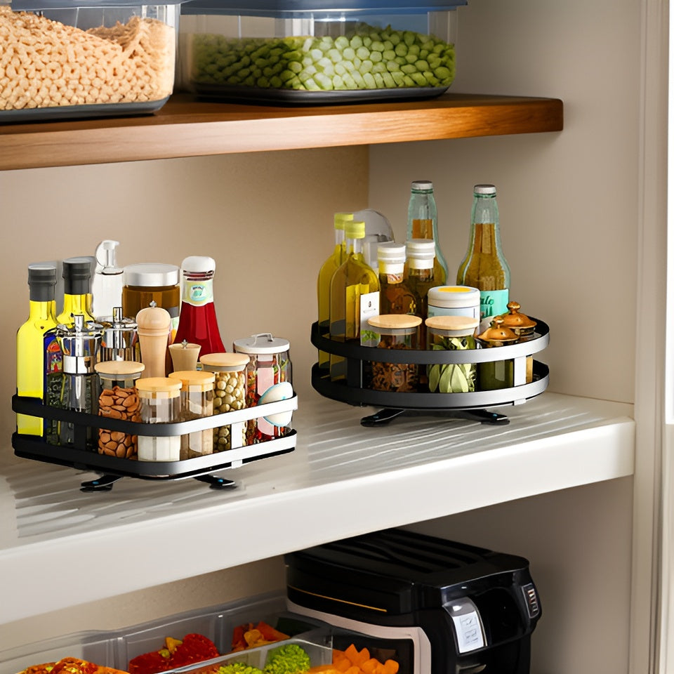 Spice Rack - 360° Rotatable Multifunctional Shelf for the Kitchen - Organize Easily!