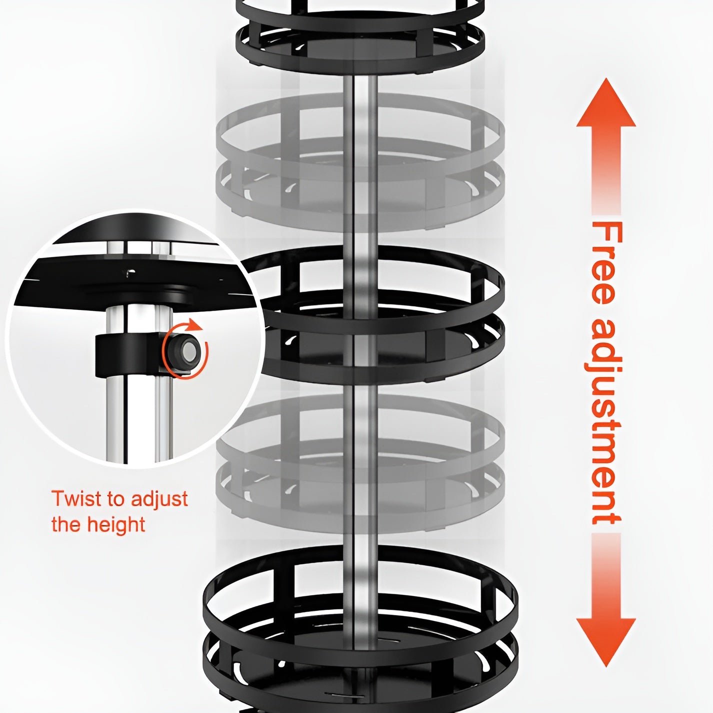 Spice Rack - 360° Rotatable Multifunctional Shelf for the Kitchen - Organize Easily!
