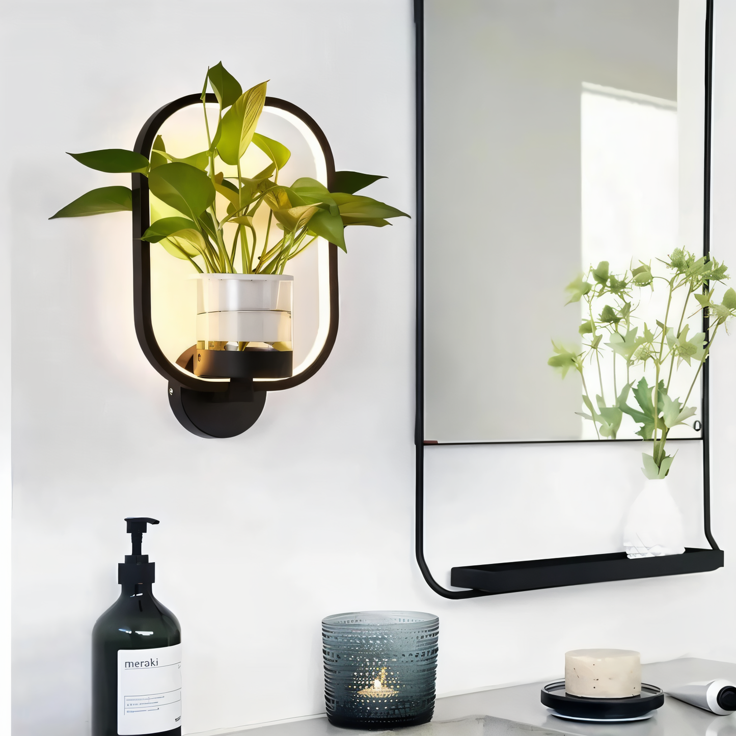 Frendorf | VerdantLume LED wall light with plant holder
