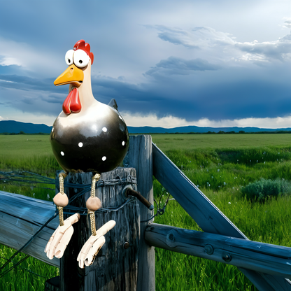 Brehn | Big Eyes Chicken Statue - Weatherproof Resin Craft - Rooster Garden Statue