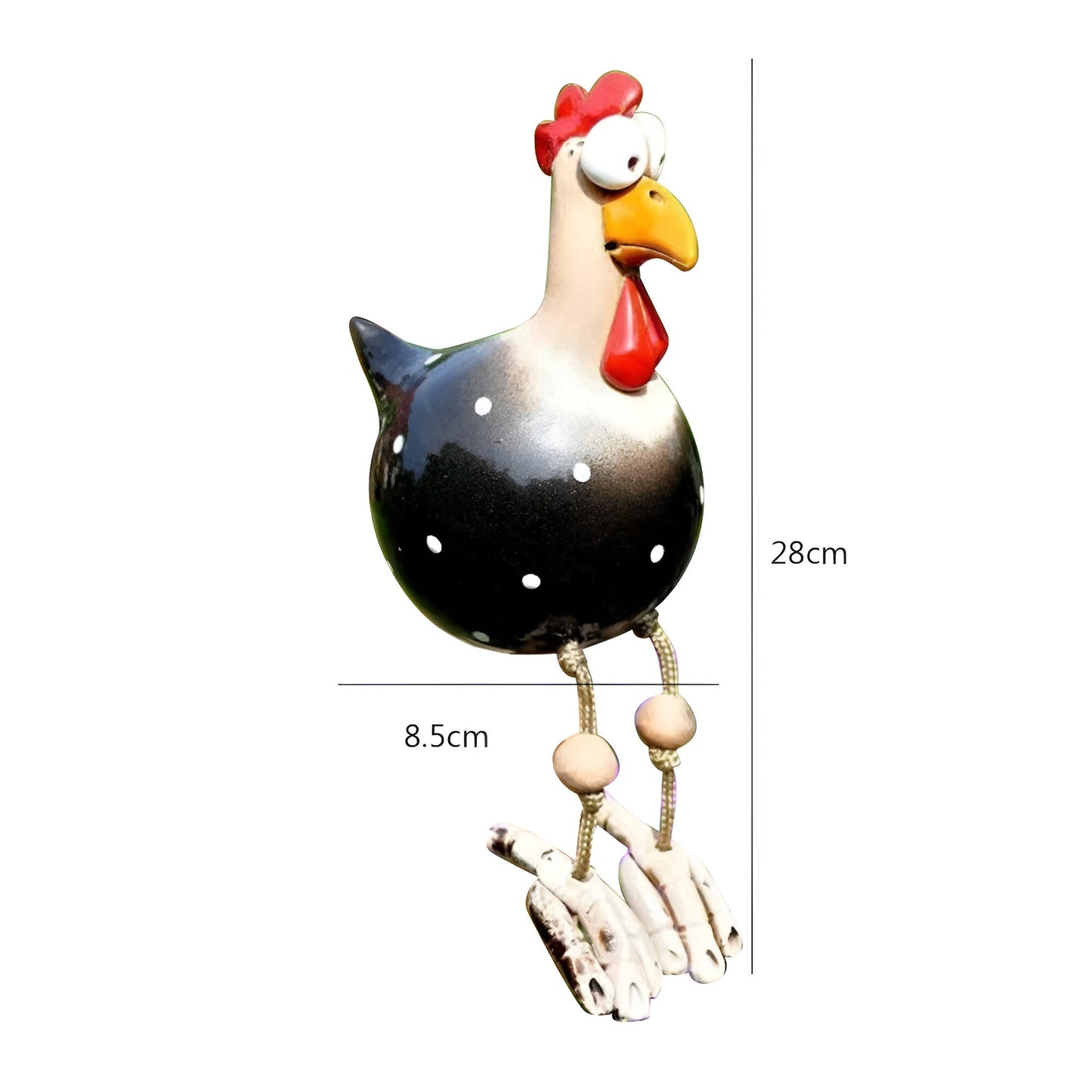Brehn | Big Eyes Chicken Statue - Weatherproof Resin Craft - Rooster Garden Statue