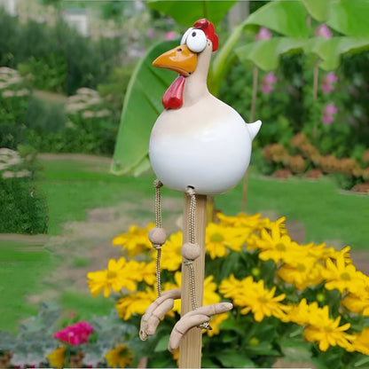 Brehn | Big Eyes Chicken Statue - Weatherproof Resin Craft - Rooster Garden Statue