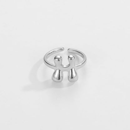 BowLift | Cute Bubble Letter Initial Ring
