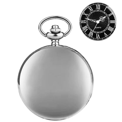 Skanto | Silver Full Hunter Pocket Watch with Classic and Antique Look - Elaborately crafted to be the perfect complement to your wardrobe