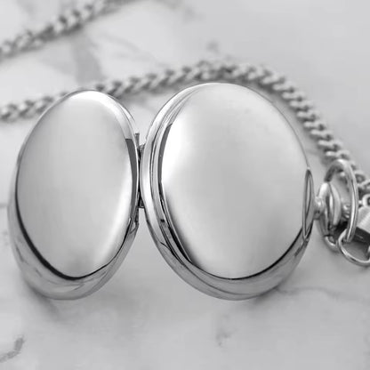 Skanto | Silver Full Hunter Pocket Watch with Classic and Antique Look - Elaborately crafted to be the perfect complement to your wardrobe