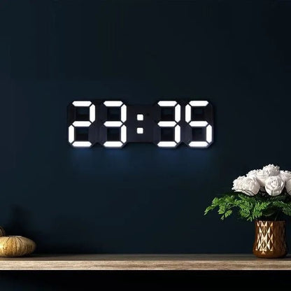 LumiSync 3D LED Wall Clock – Modern Digital Clock with Dimmable Lighting