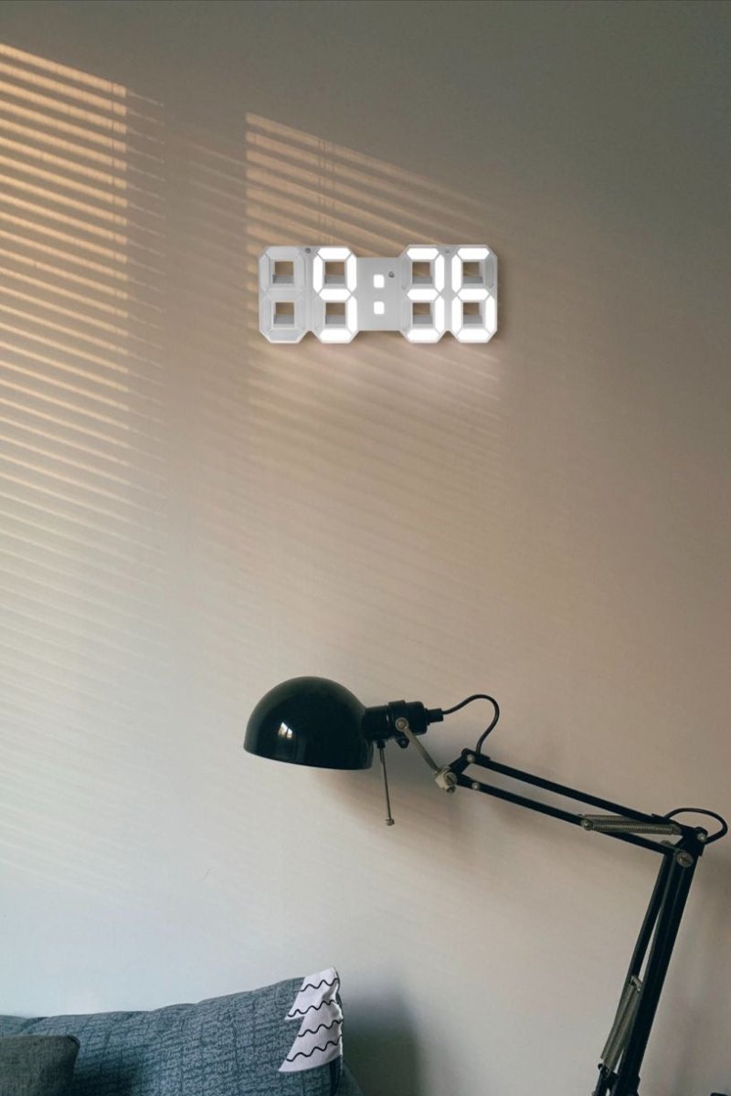 LumiSync 3D LED Wall Clock – Modern Digital Clock with Dimmable Lighting