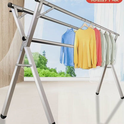 Skanto | Stainless Steel Foldable Indoor/Balcony Clothes Rack Shelf