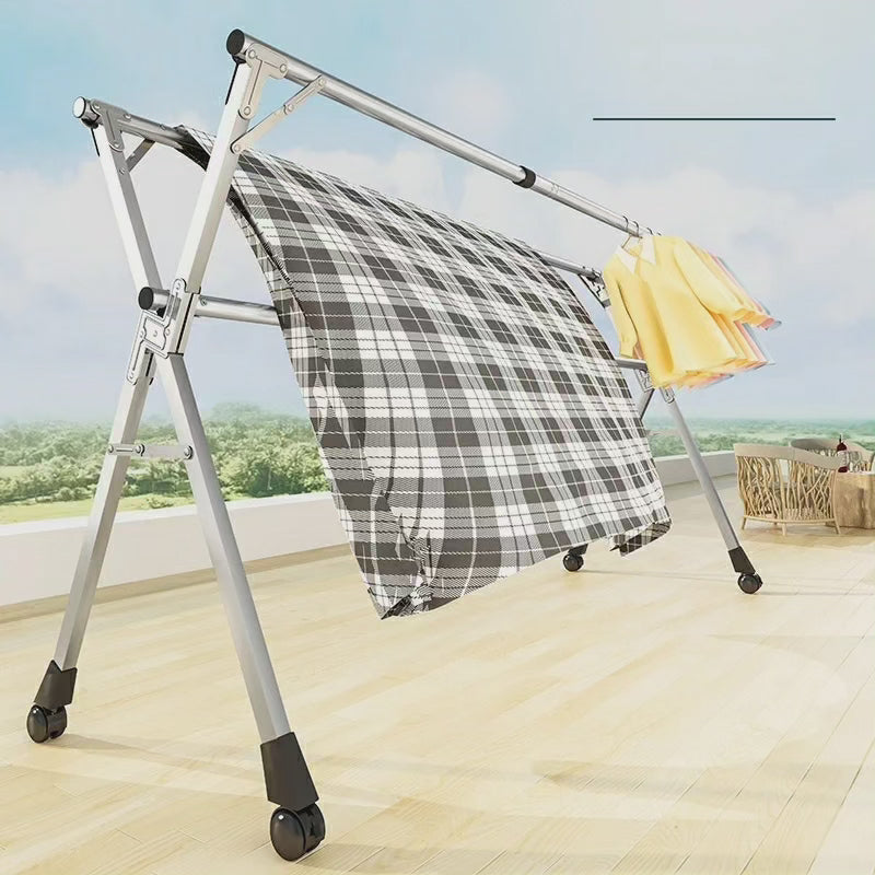 Skanto | Stainless Steel Foldable Indoor/Balcony Clothes Rack Shelf