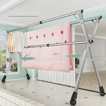 Skanto | Stainless Steel Foldable Indoor/Balcony Clothes Rack Shelf