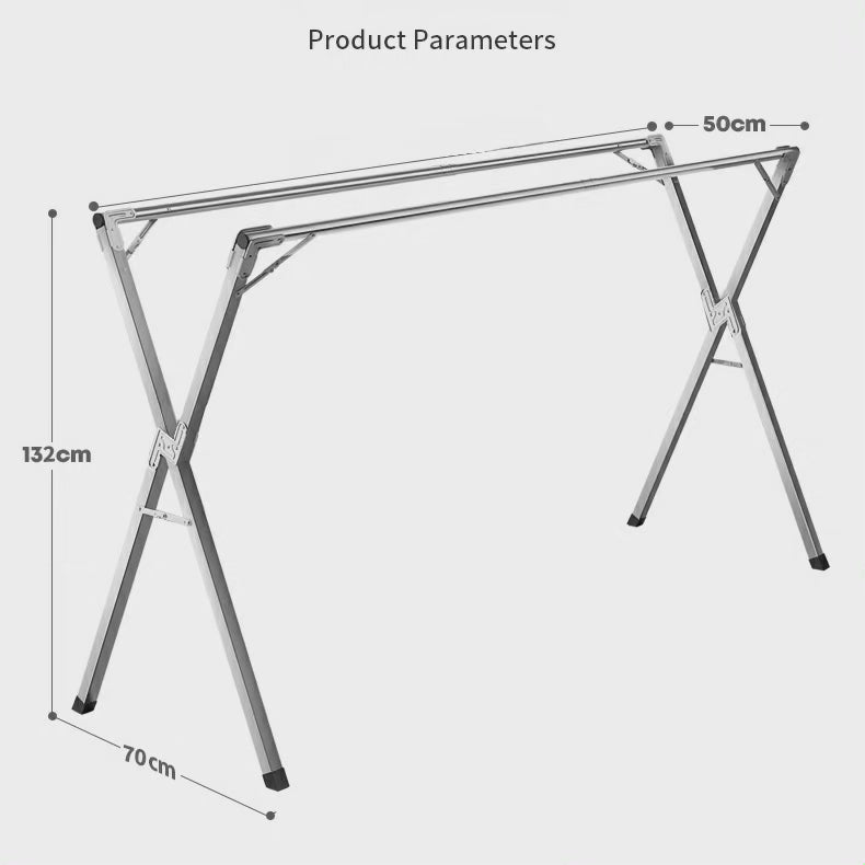 Skanto | Stainless Steel Foldable Indoor/Balcony Clothes Rack Shelf