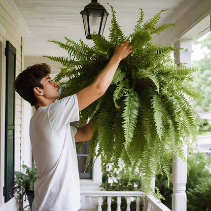 Skanto | UV-Resistant Lifelike Artificial Boston Fern – Perfect for Outdoor Decor