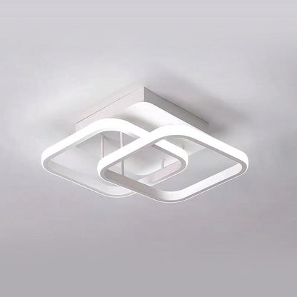 Kalsten | Ceiling Light with LED Black Metal Frame