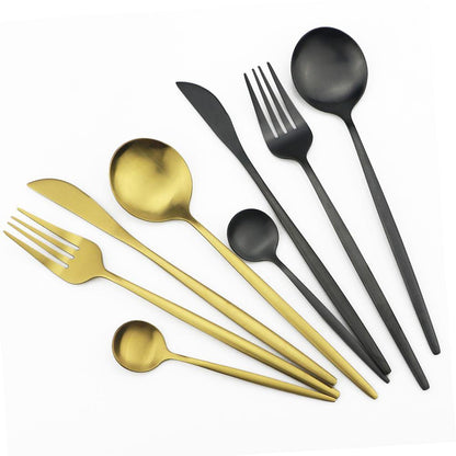 Skanto | Minimalist 36-Piece Stainless Steel Cutlery Set: Elegance and Durability