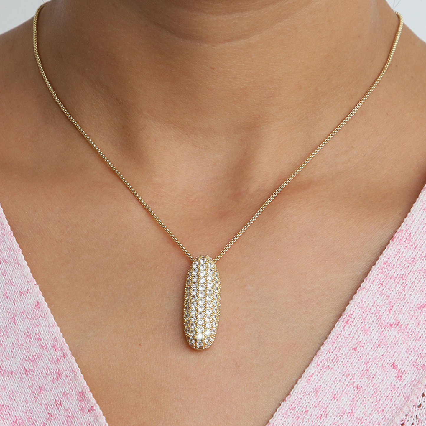 BowLift | Chunky Bubble Diamond Dazzle Initial Necklaces