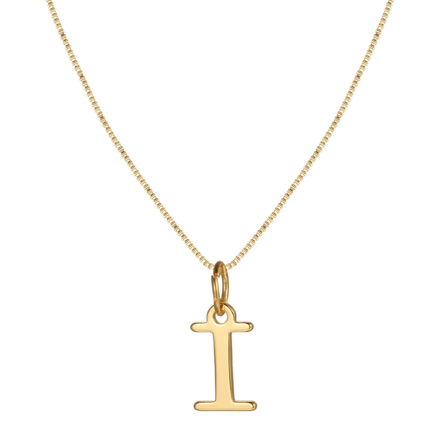 Skanto | 14k Minimal Serif Initial Necklace