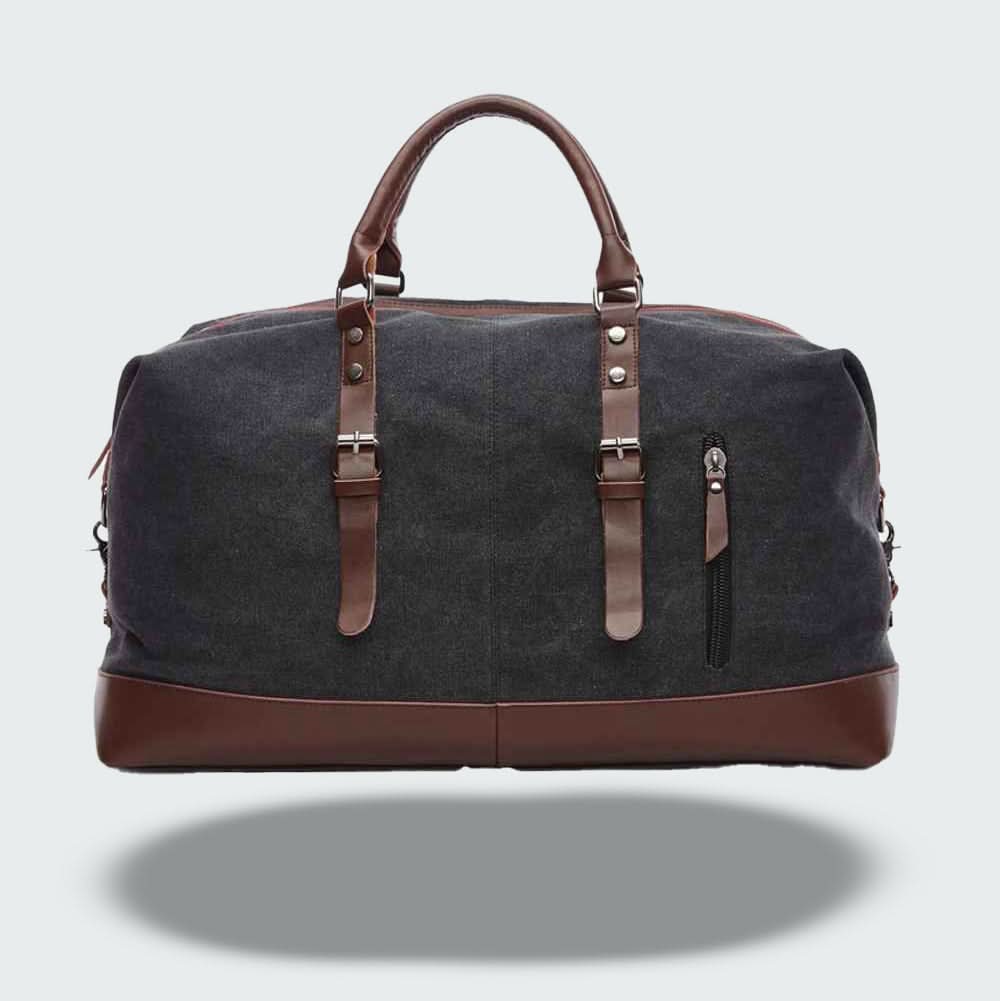 Skanto | Waxed Canvas Travel Duffel Bag – Robust and Waterproof with Leather Details