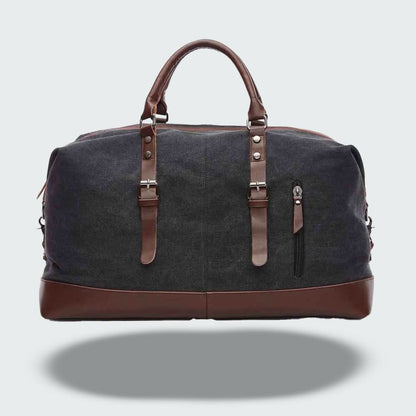 Skanto | Waxed Canvas Travel Duffel Bag – Robust and Waterproof with Leather Details
