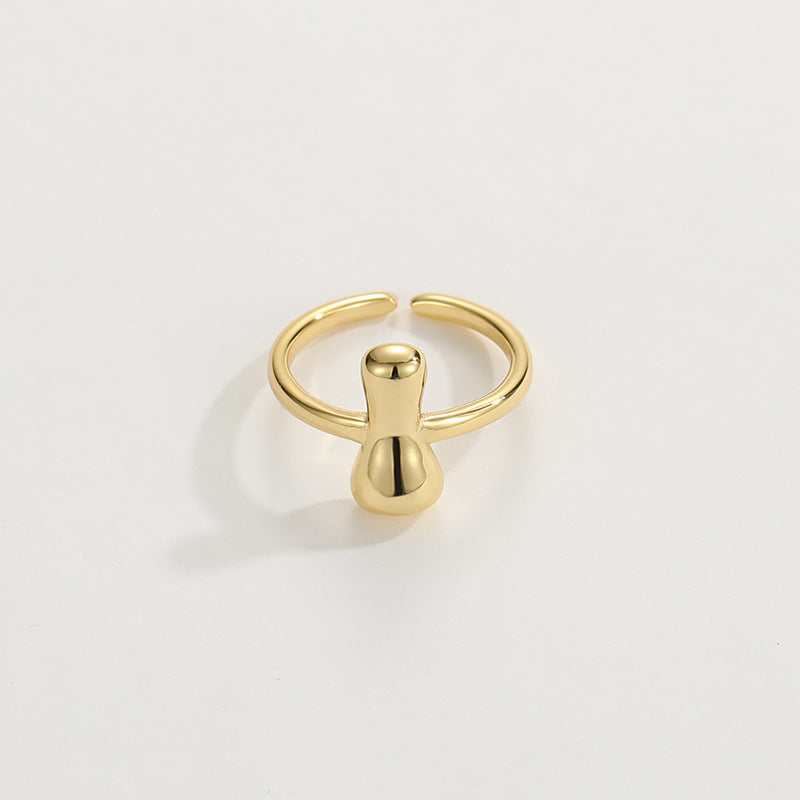 BowLift | Cute Bubble Letter Initial Ring