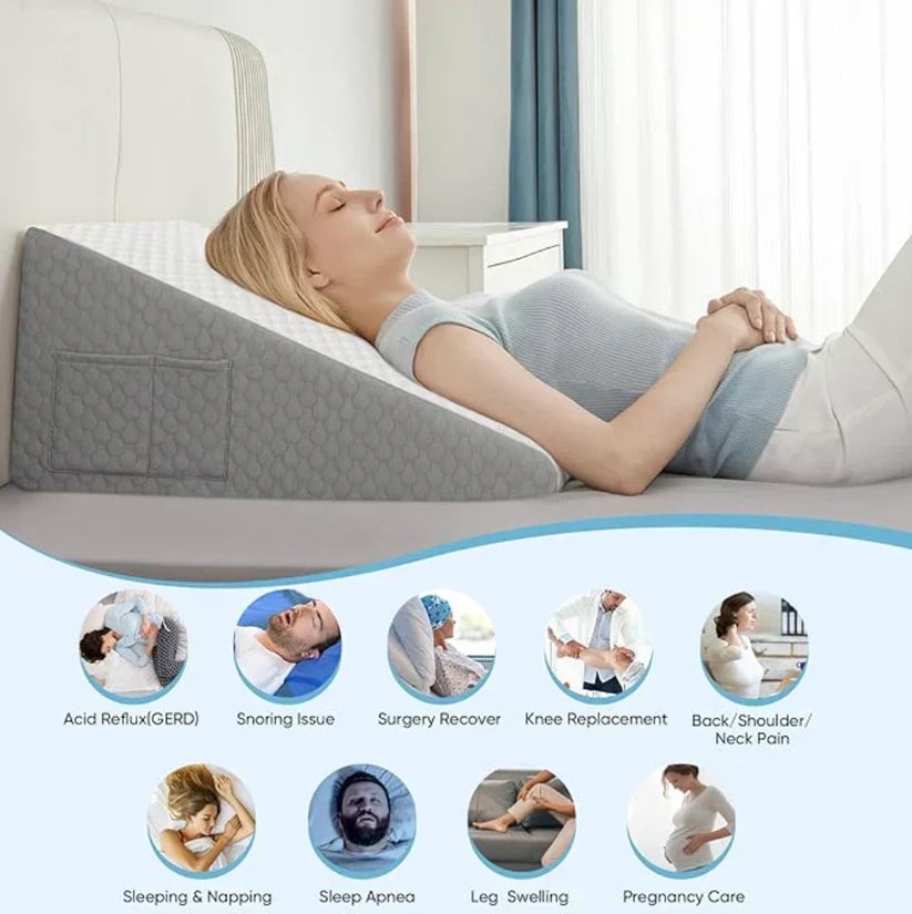 BowLift | Wedge Pillow for Sleep Apnea | Elevates Head, Reduces Snoring & Acid Reflux for Restful Sleep