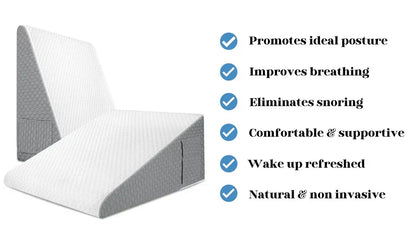 Skanto | Wedge Pillow for Sleep Apnea | Elevates Head, Reduces Snoring & Acid Reflux for Restful Sleep