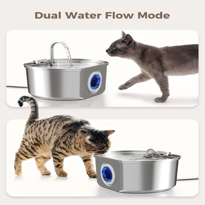 Skanto | Skanto Felindra Cat Water Fountain | Stainless Steel | Flowing Water for Better Hydration | Quiet & Hygienic | 2,5 L Capacity