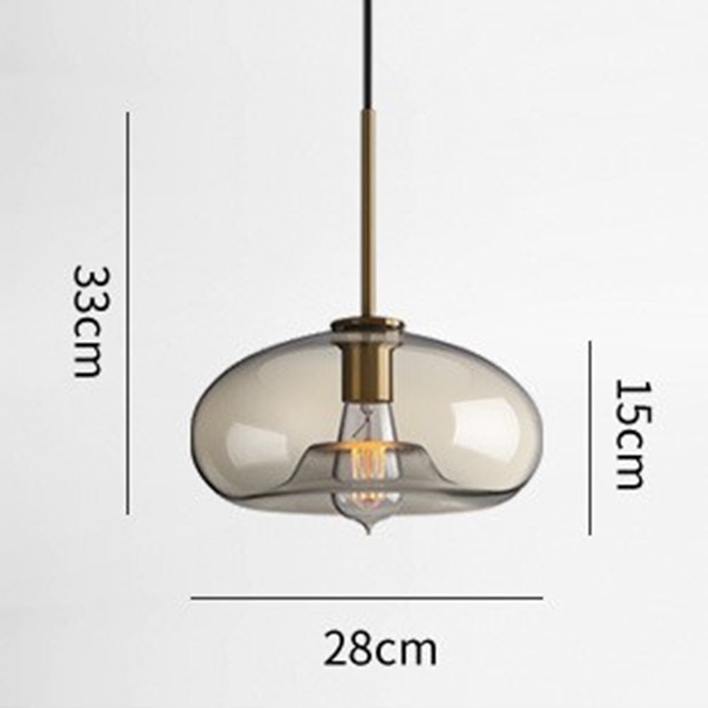 Industrial Amber Glass Pendant Light | Kalsten