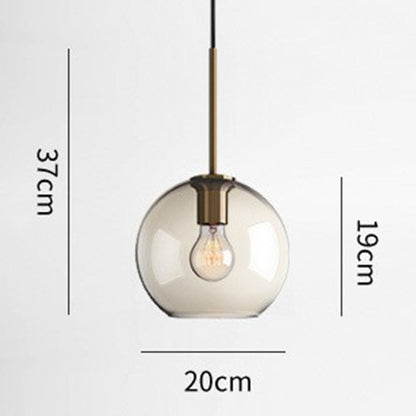 Industrial Amber Glass Pendant Light | Kalsten