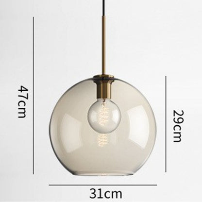 Industrial Amber Glass Pendant Light | Kalsten