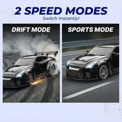 RC Drift Car – LED Lights, High-Speed 4WD & Drift Tires Bowlift