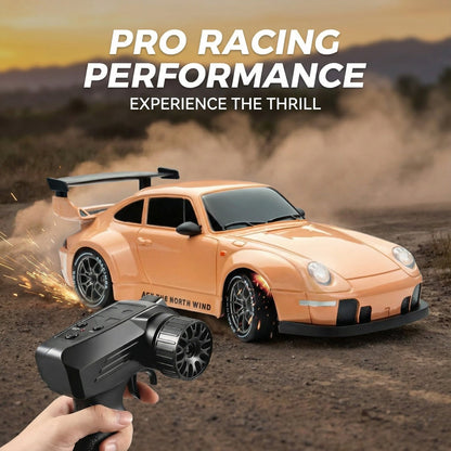RC Drift Car – LED Lights, High-Speed 4WD & Drift Tires Bowlift