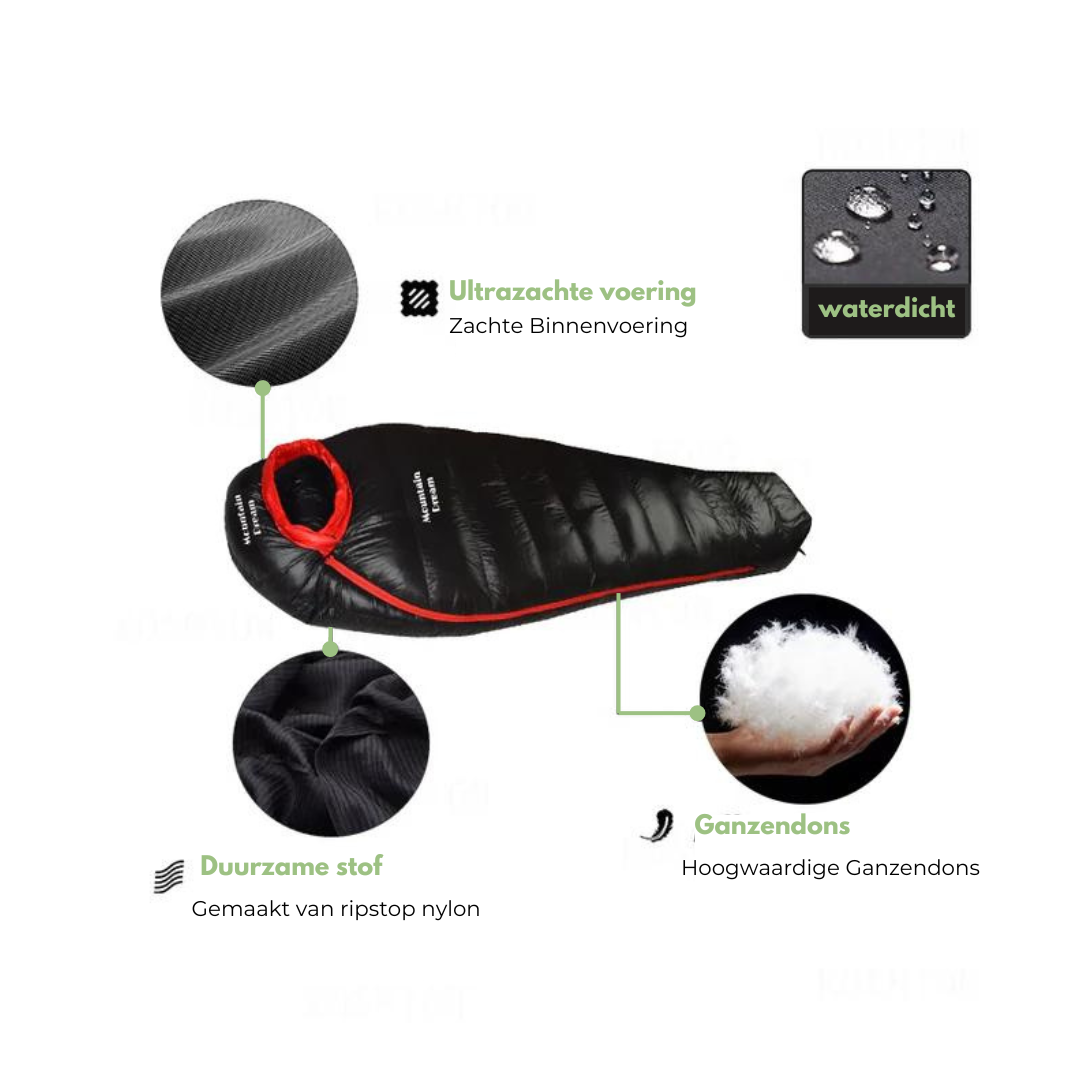 ArcticNest Winter Sleeping Bag – Down Bag -20°C for Extreme Cold, Lightweight & Waterproof