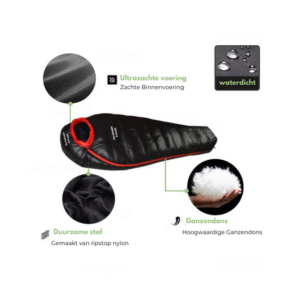 ArcticNest Winter Sleeping Bag – Down Bag -20°C for Extreme Cold, Lightweight & Waterproof