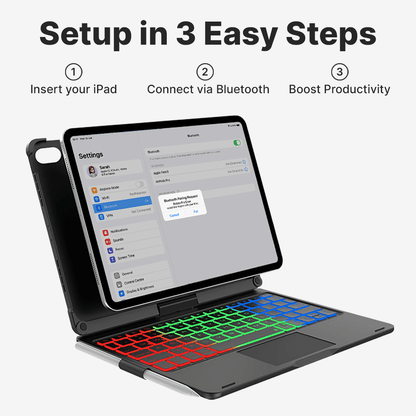 Skanto | Rotating Keyboard Case for iPad - Rotating Design