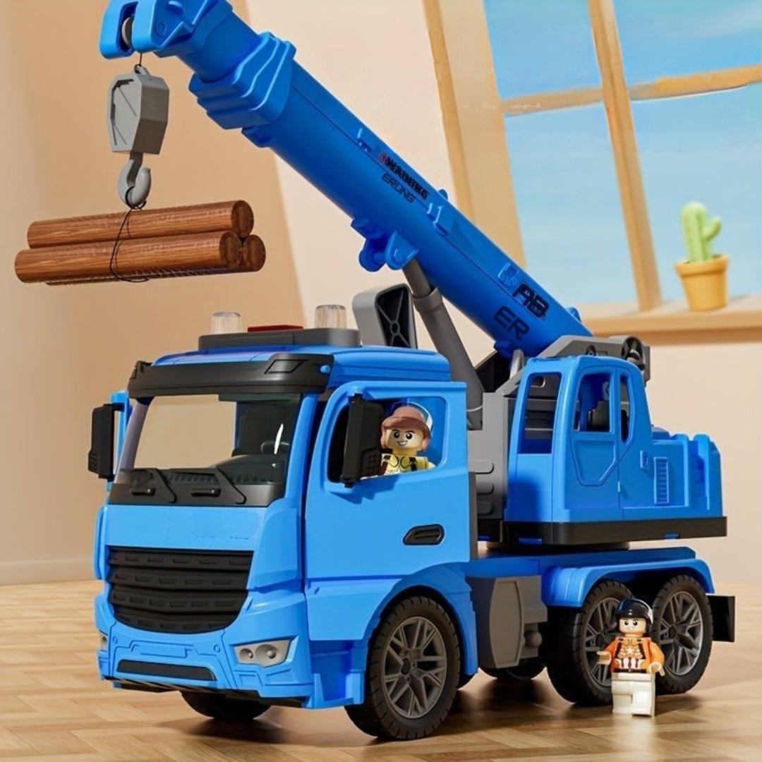 Skanto | Interactive Crane Truck for Kids with Lights and Sounds - Safe Driving Toy