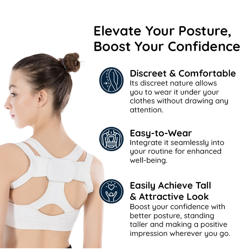 Adjustable Back Posture Corrector with Breathable Fabric, Sizes S–XL