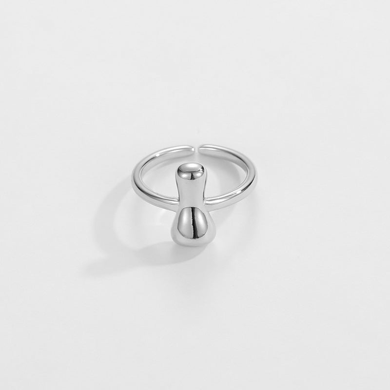 BowLift | Cute Bubble Letter Initial Ring