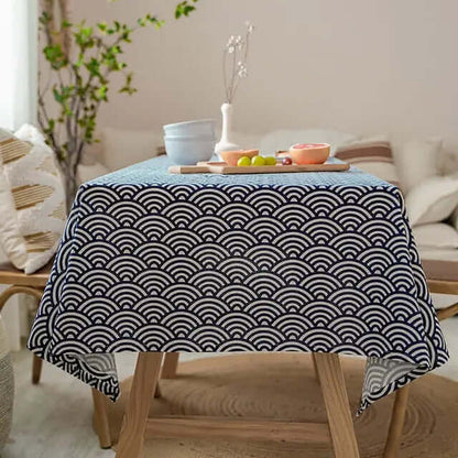 Japanese-style linen tablecloth