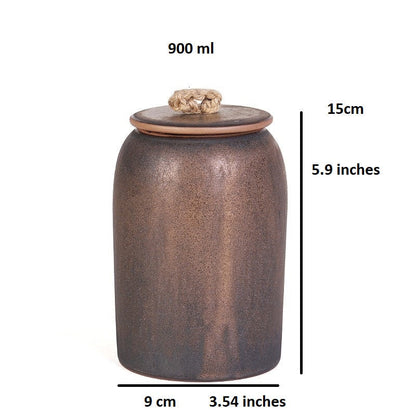 Japanese ceramic tea canisters, retro stoneware, airtight, ceramic Gong-Fu, for sweets, tea ceremony accessories