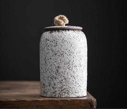 Japanese ceramic tea canisters, retro stoneware, airtight, ceramic Gong-Fu, for sweets, tea ceremony accessories