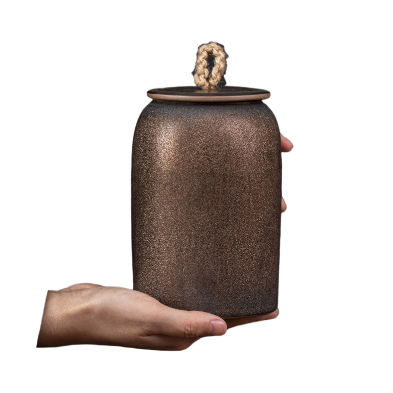 Japanese ceramic tea canisters, retro stoneware, airtight, ceramic Gong-Fu, for sweets, tea ceremony accessories
