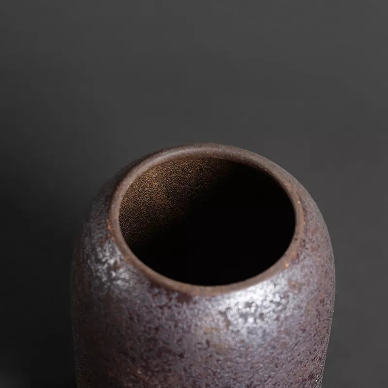 Japanese ceramic tea canisters, retro stoneware, airtight, ceramic Gong-Fu, for sweets, tea ceremony accessories