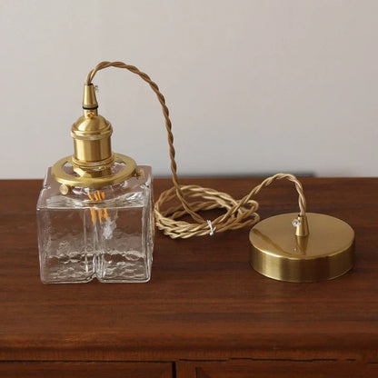 Vintage Glass Pendant Light - Rustic Hanging Lamp for Living Room & Dining Room | Bowlift