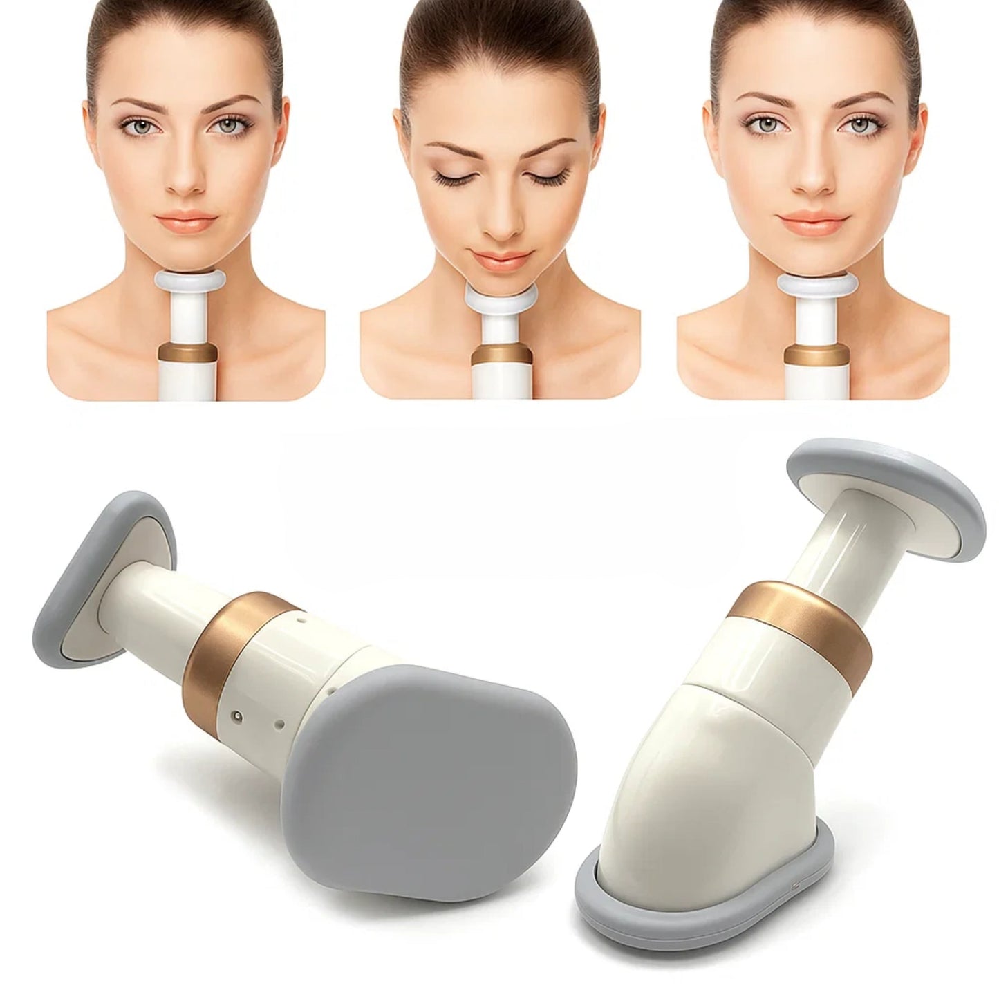 JawDefine | Neckline Slimmer – Double Chin Remover – Coil Resistance – Lightweight – Home Facial Exercise Bowlift